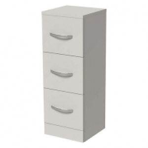 Wickes  Wickes Grey Gloss 3 Drawer Storage Unit - 770 x 300mm