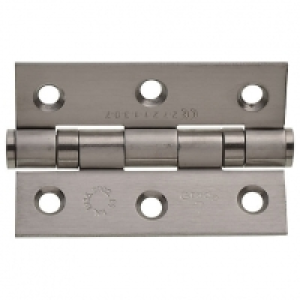 Wickes Grade 7 Fire Rated Ball Bearing Hinge - Satin 75mm Pa £4.30