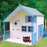 Wickes  Shire 7 x 6ft Crib & Bunk Wooden Playhouse with Double Side 