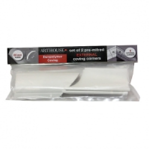 Arthouse Duropolymer Coving External Corner - 65mm Pack of 2
