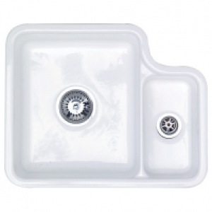 Wickes  Wickes Contemporary 1.5 Bowl Undermount Ceramic Kitchen Sink