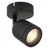 Wickes  Saxby IP44 Hecta Single LED Spotlight Wall Light - Matt Blac