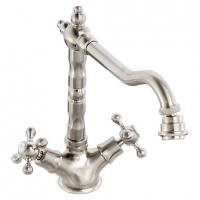 Wickes  Abode Melford Monobloc Kitchen Tap Brushed Nickel