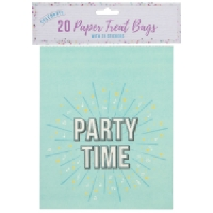 Paper Treat Bags 20pk - Party Time