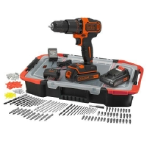 Black & Decker 18V Combi Drill with 2 Batteries and 160 Piec £74.99