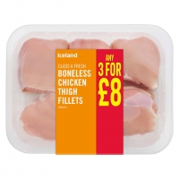 Iceland  Iceland Class A Fresh Boneless Chicken Thigh Fillets Skinles