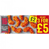 Iceland  Iceland 16 (Approx.) Hot and Spicy Crispy King Prawns 160g