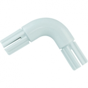 Wickes Interior Wardrobe Rail Elbow - 19mm White £2.79