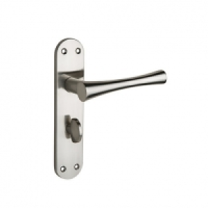 Wickes  Wickes Bella Bathroom Door Handle - Satin Nickel 1 Pair