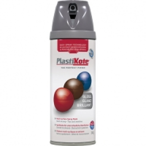 Plastikote Multi-surface Spray Paint - Gloss Medium Grey 400 £8.00