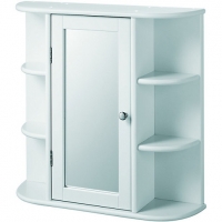 Wickes  Wickes Single Mirror white Bathroom Cabinet with 6 Shelves -