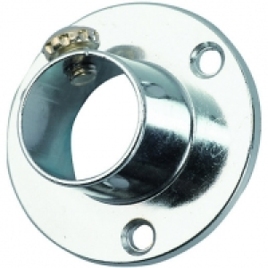 Wickes Interior Wardrobe Rail Retaining Socket - 19mm Chrome £7.20