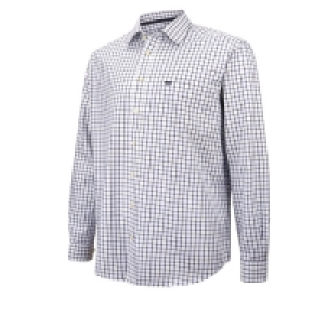 Hoggs Turnberry Cotton Twill Long Sleeve Shirt - Navy Check  £37.95