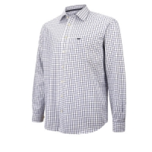 Hoggs Turnberry Cotton Twill Long Sleeve Shirt - Navy Check  £37.95