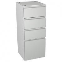 Wickes  Wickes Hertford Gloss Grey 4 Drawer Storage Unit - 300 x 735