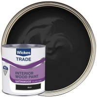 Wickes  Wickes Trade Satinwood Black 1L