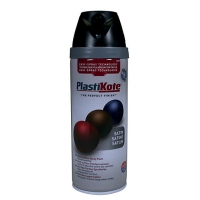 Wickes  Plastikote Multi-surface Spray Paint - Satin Black 400ml