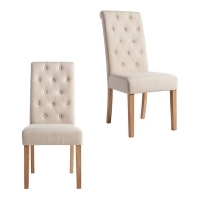 Homebase Self Assembly Required Charterhouse Dining Chair - Set of 2 - Natural