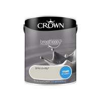 Homebase Crown Crown Standard Matt Emulsion - Grey Putty - 5L