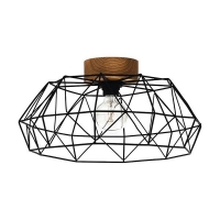 Homebase Included EGLO Padstow Wood Steel Ceiling Light