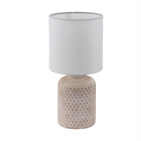 Homebase Ceramic Eglo Bellariva Table Lamp Cream White