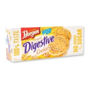 BERGEN DIGESTIVE COOKIES 120G £1.29