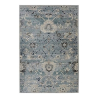 Homebase 100% Polypropylene Pile Oriental Tapestry Blue Rug - 80 x 147cm