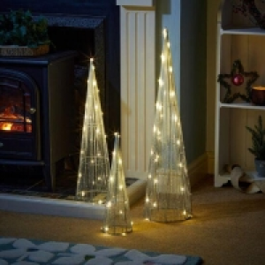 Three Kings Sparkly TreeBelisks Set of 3 - Silver £29.99
