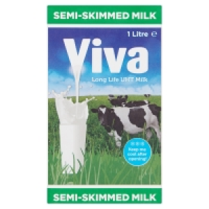 Viva Semi-Skimmed Long-Life Milk 1L £0.80