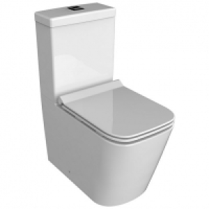 Wickes  Wickes Meleti Easy Clean Close Coupled Fully Shrouded Toilet