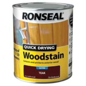 Ronseal Quick Drying Woodstain - Satin Teak 750ml £19.00