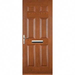 Euramax 6 Panel Right Hand Oak Composite Door - 920 x 2100mm £570.00