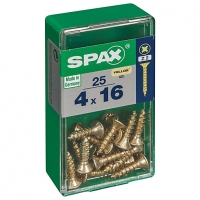 Wickes  Spax Pz Countersunk Zinc Yellow Screws - 4 X 16mm Pack Of 25
