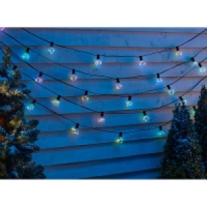 No 30 Globe Copper Wire LED Outdoor Christmas Lights - Multicol