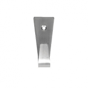 Wickes Medium Single Robe Hook - Brushed Nickel Pack of 2