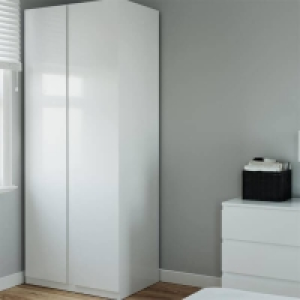 Included Fitted Bedroom Handleless Double Wardrobe - White