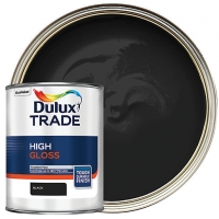 Wickes  Dulux Trade High Gloss Paint - Black - 1L