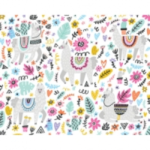 ohpopsi Llama Festival Wall Mural - XL 3.5m (W) x 2.8m (H) £85.00