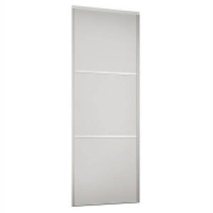 Linear Sliding Wardrobe Door 3 Panel White with White frame  £209.00