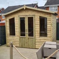 QDStores  Garden Summerhouse Chatsworth 10x8 with Apex Roof