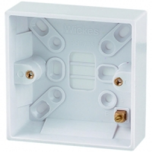 Wickes  Wickes 1 Gang Pattress Box - White 25mm