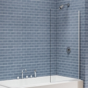 Nexa By Merlyn 6mm Square Fixed Panel Bath Screen - 1500 x 8