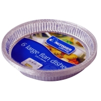 QDStores  Kingfisher Large Foil Flan Dishes (Pack 6)