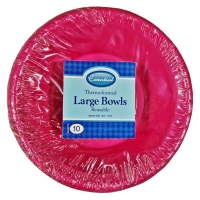 QDStores  Thermoform Large Bowls 17cm (Pack 10)- Pink