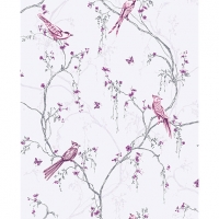 Wickes  Superfresco Easy Songbird Lilac Decorative Wallpaper - 10m