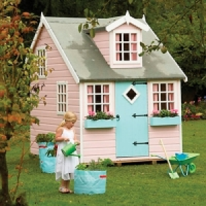 Shire 8 x 6ft Large Cottage & Bunk Wooden Childrens Playhou
