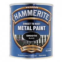 Wickes  Hammerite Metal Smooth Paint - Black - 750ml