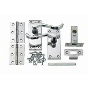 Wickes  Wickes Monaco Victorian Scroll Latch Door Handle Set - Chrom