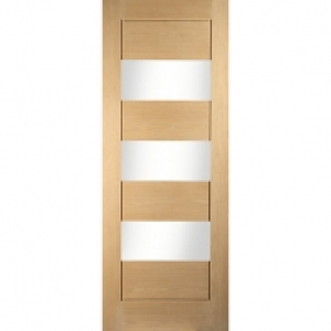 Jeld-Wen Horizontal 3 Lite Clear Glazed Oak Internal Door -  £250.00
