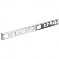Wickes  Homelux 12.5mm Metal Straight Silver Tile Trim 2.44m